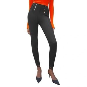 Zara Leggings w/ Gold Buttons NWT